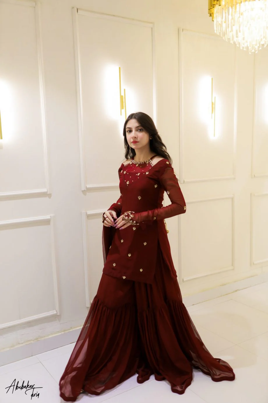 SN-MAROON GHARARA FIT - Image 3