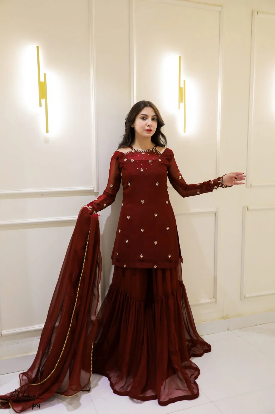 SN-MAROON GHARARA FIT - Image 4